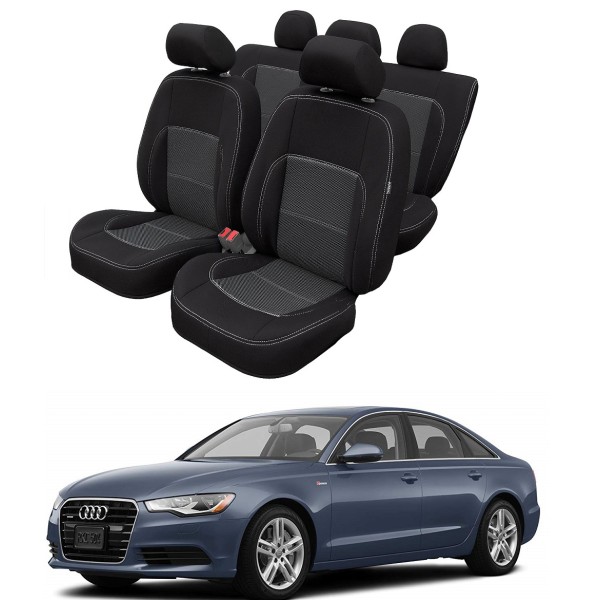 Huse scaune Audi A6 c7 2011-2017(berlina/kombi)  cu bancheta fractionata si cotiera spate