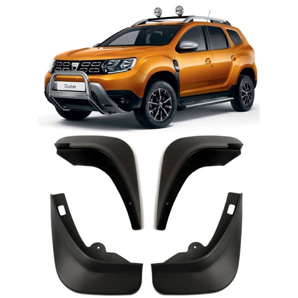 Set Aparatori Noroi Fata+Spate cu sistem de fixare Dacia Duster 2018 