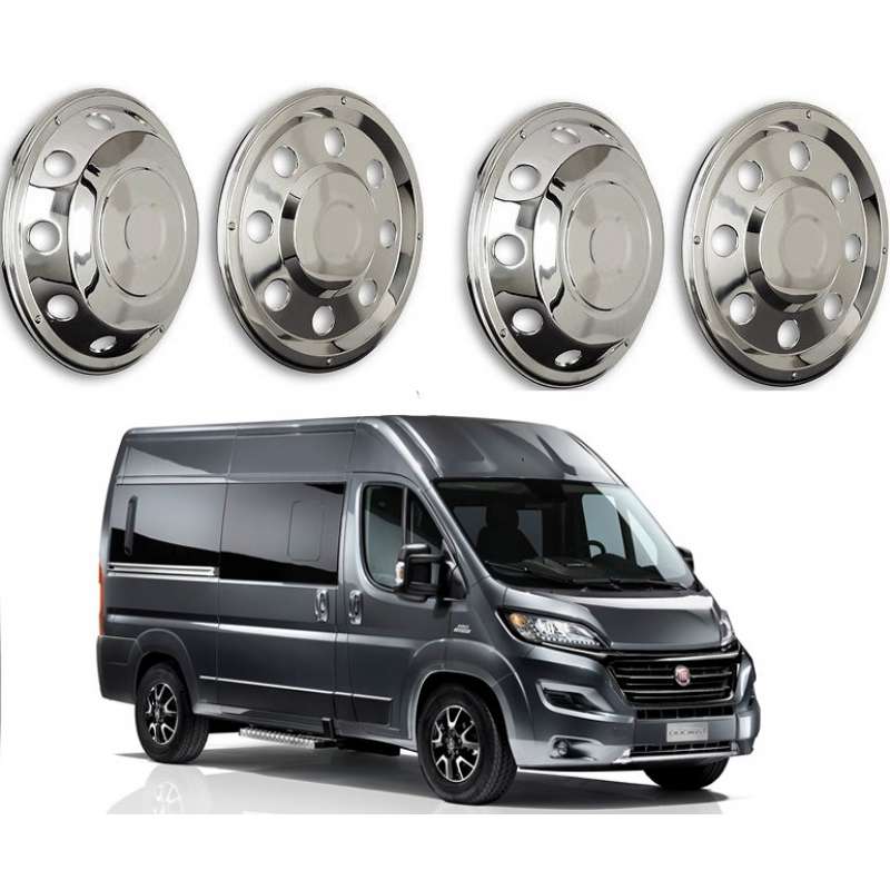 Line of sight Quickly to manage Capace Roti Inox Cromate R16 Fiat Ducato 2014-2017 Fata+Spate ( Set 4 buc)
