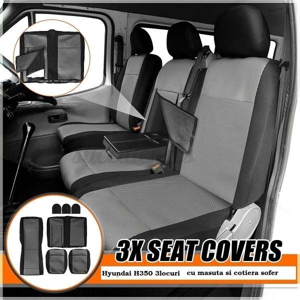Huse Scaune 3 locuri Hyundai H350 2020 cu masuta si cotiera sofer