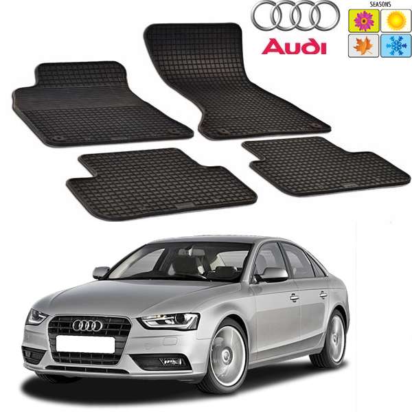 Set covorase auto Hitech din cauciuc pentru Audi A4 B8 2008-2014 Berlina/Break