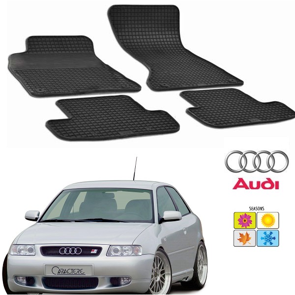 Set covorase auto Hitech din cauciuc pentru Audi A3  1996-2003